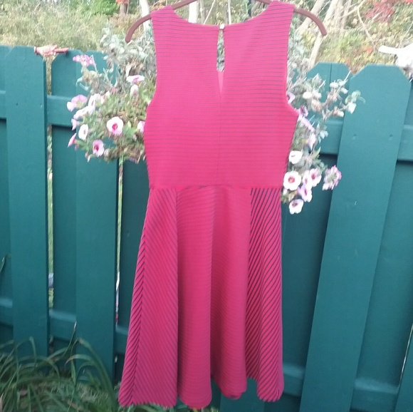 Express Striped Sleeveless Skater Dress - Picture 3 of 8